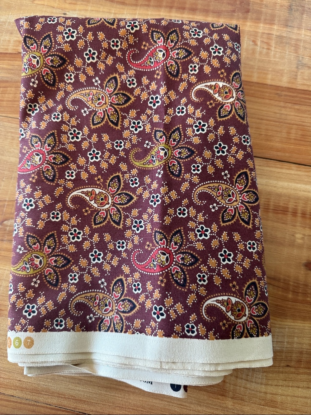 Andover Cotton Quilt Fabric Brown Paisley
